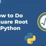 How to do square root in Python