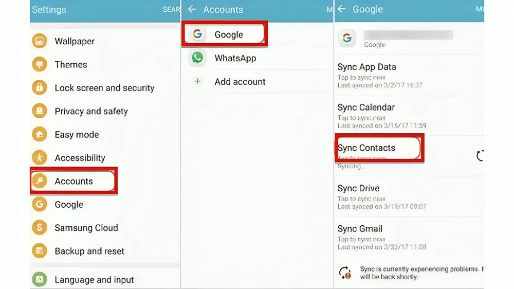 How to Transfer Contacts from Android to Android with Google Account and Sync